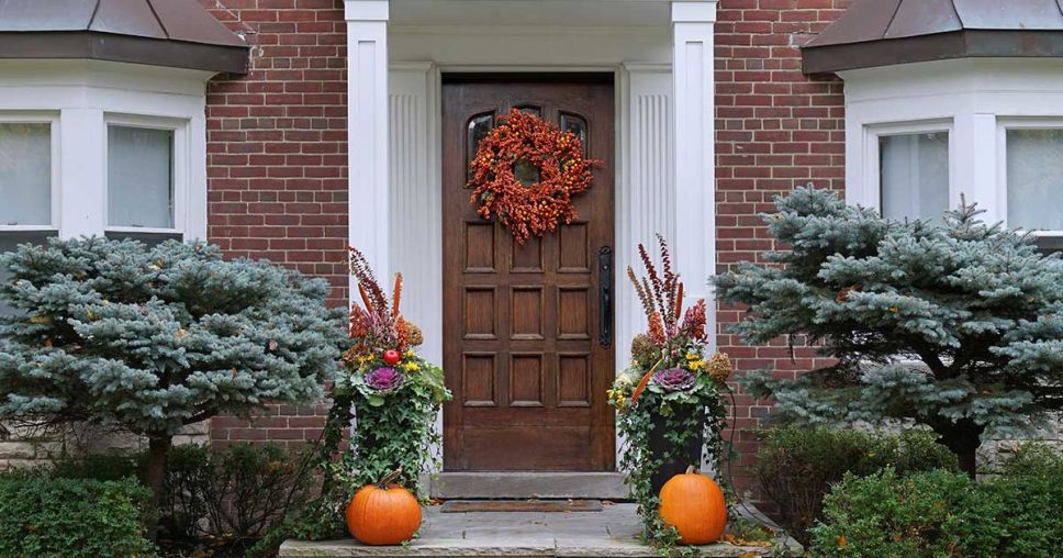 Entry Door Fall Decoration Ideas